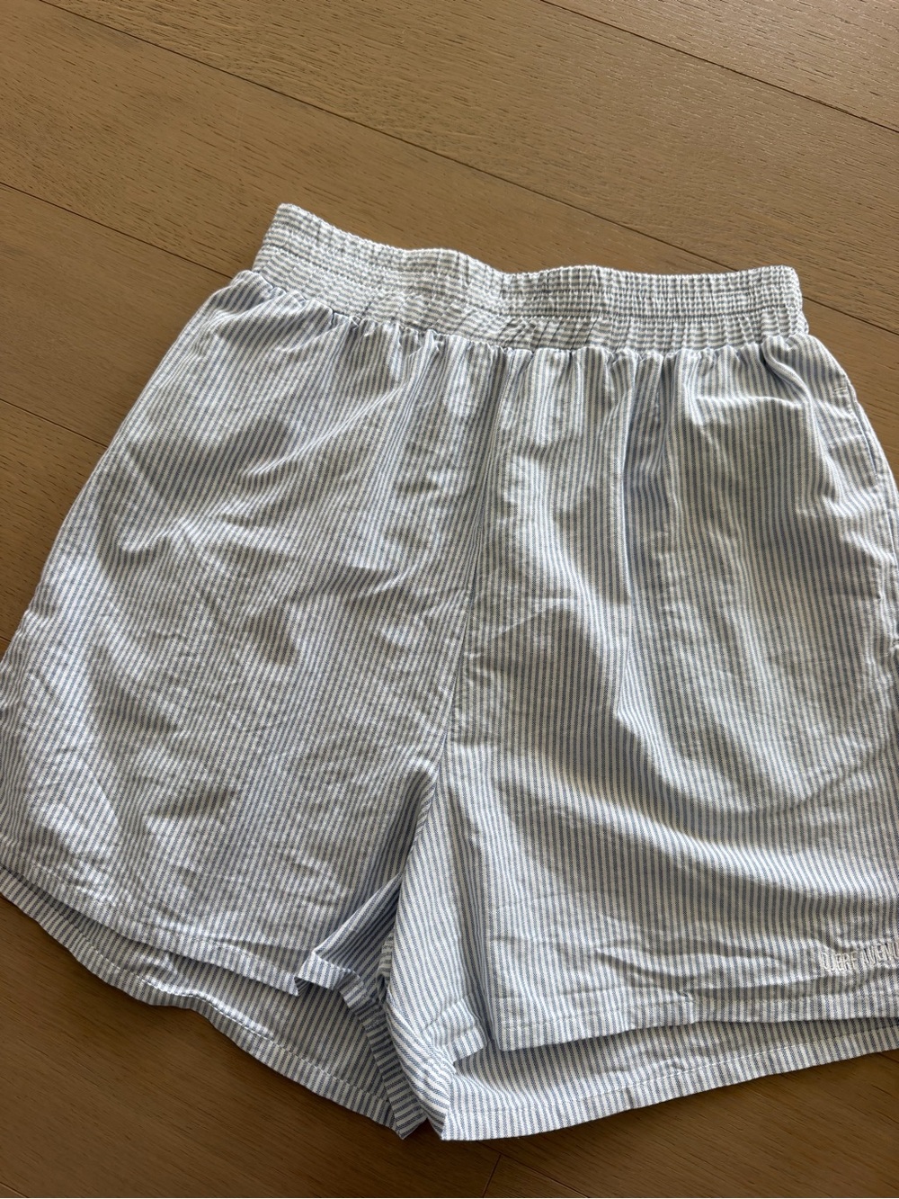 Djerf Avenue Blue Striped Cotton Short Set - Picture 4 of 6